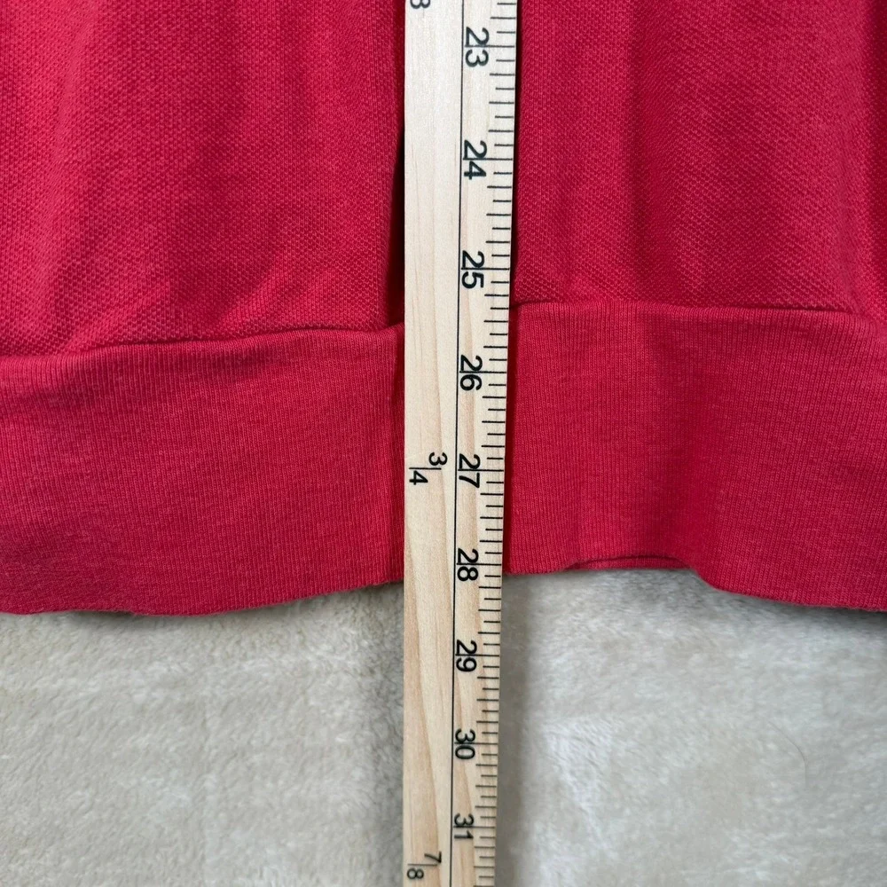 Polo Ralph Lauren Red Long Sleeve 1/4 Zip Pullover Blue Pony Casual Layering XL‎